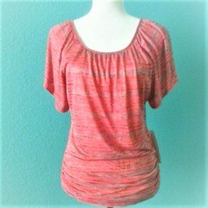 Flutter Sleeve Ruched Sides Maternity Top Sz S NWT